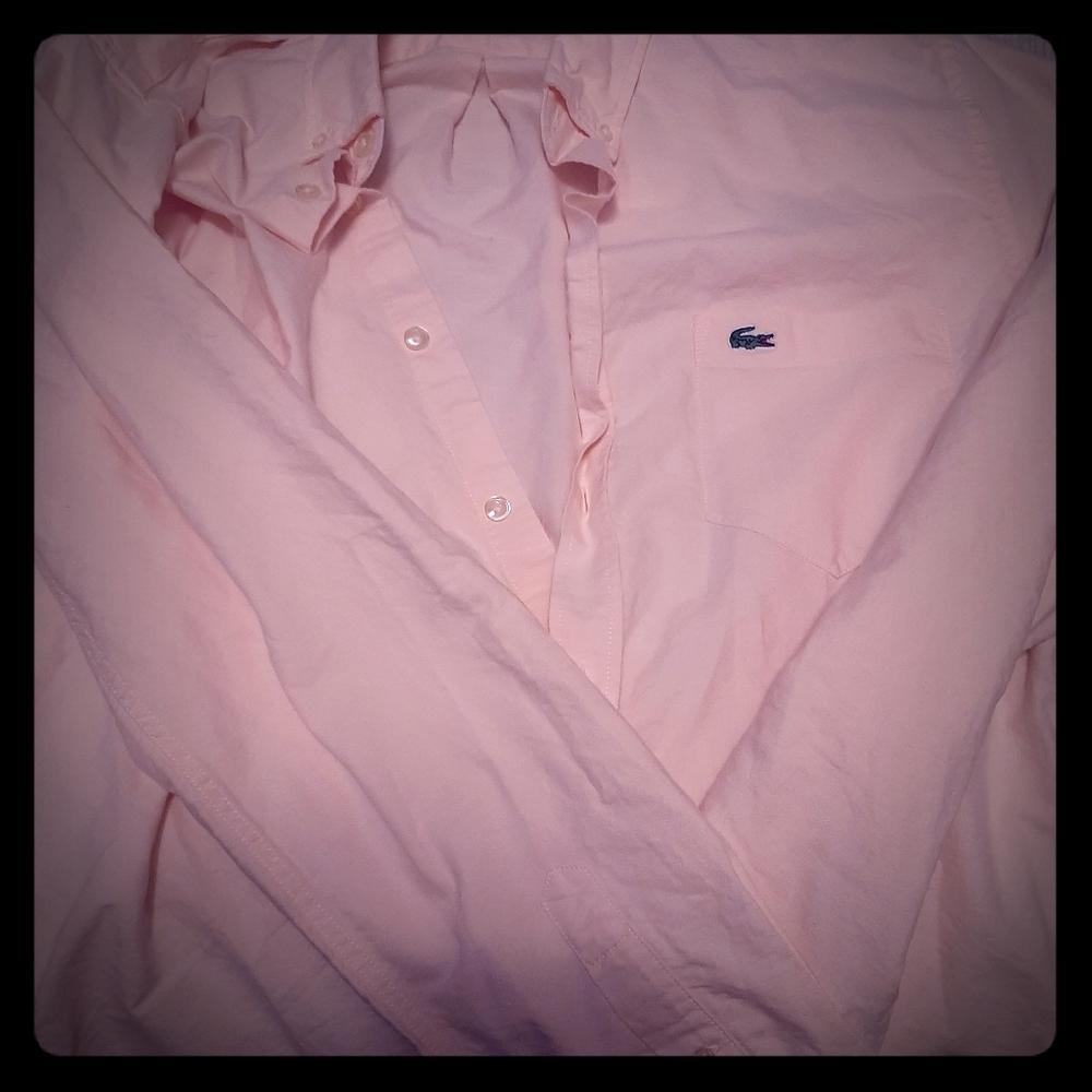 Like New Lacoste Pink Buttondown